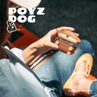 Capa Protetora de Silicone Nerdcase para AirPods Pro 1 e 2, Poyz Dog