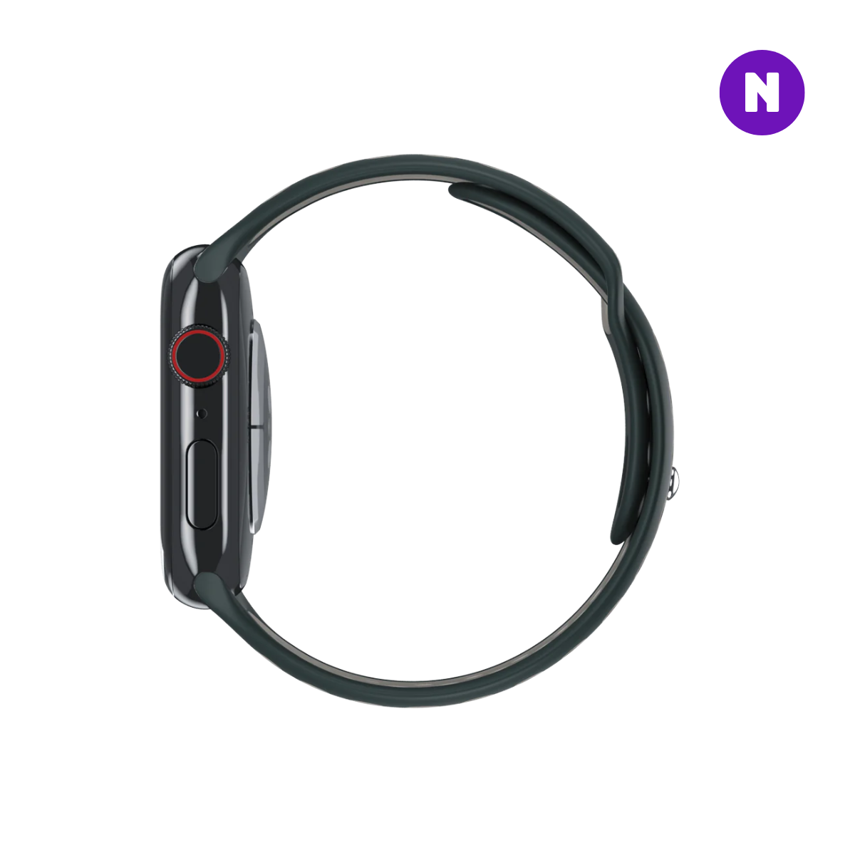 Pulseira 42/44/45/49mm para Apple Watch, Verde Verti/Cinza
