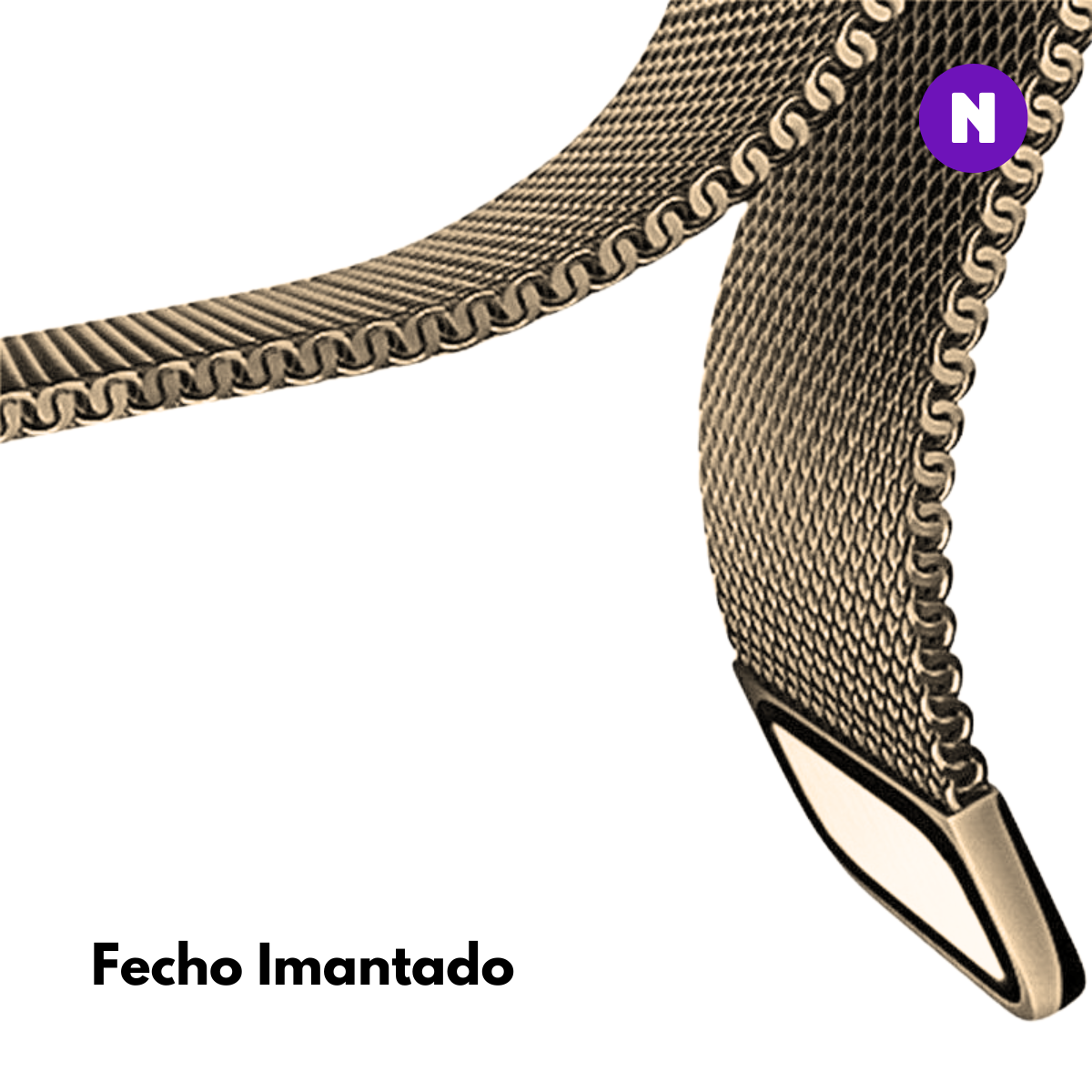 Pulseira 20mm entre Pinos para Samsung Galaxy Watch, Metal, Dourado