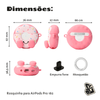 Capa Protetora de Silicone Nerdcase para AirPods Pro 1 e 2, Rosquinha Donuts Rosa