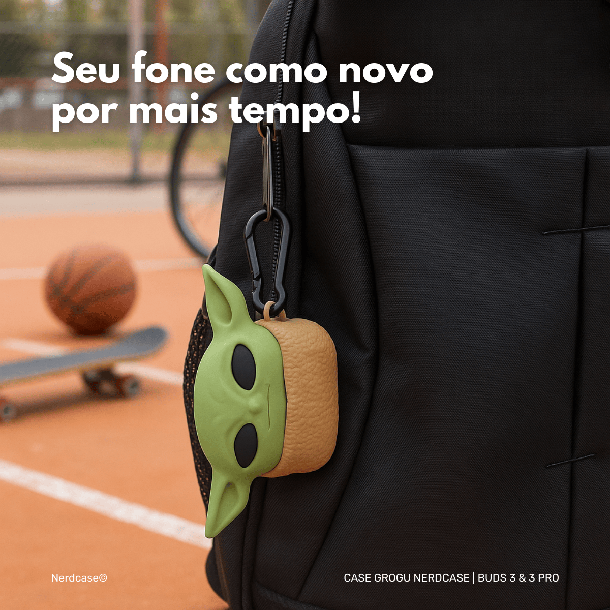 Capa Protetora Nerdcase Compatível com Samsung Galaxy Buds 3/3 Pro, Baby Yoda