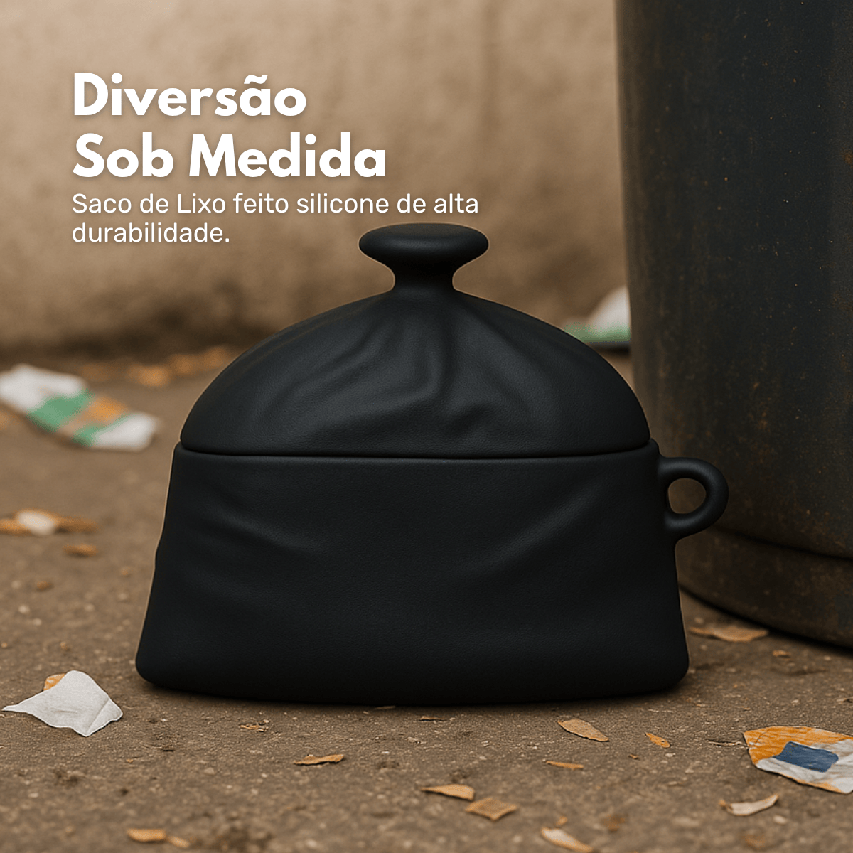 Capa Protetora Nerdcase Modelo Saco de Lixo, Compatível com AirPods Pro