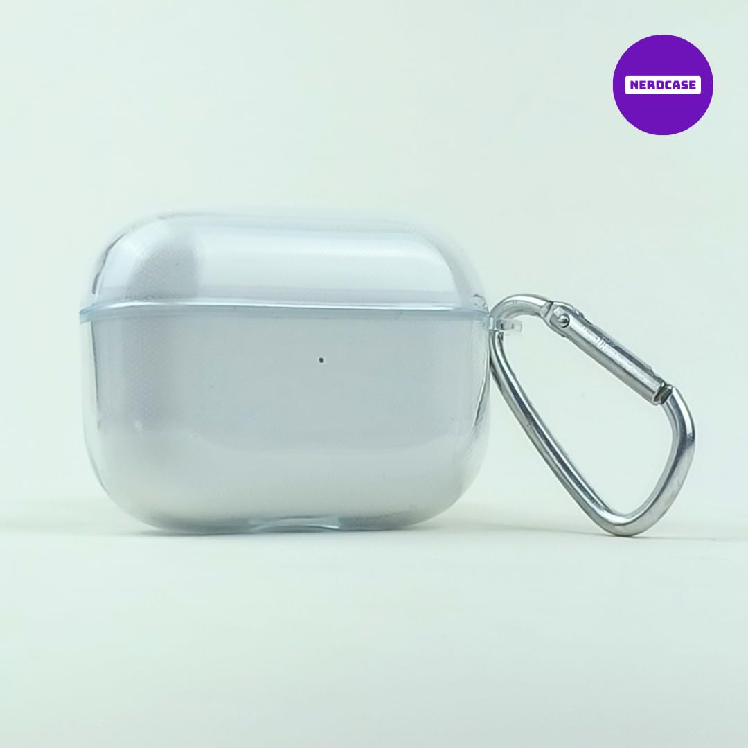 Kit Limpador para Fones e Capa Protetora Nerdcase para AirPods Pro 1 e 2, Silicone Transparente