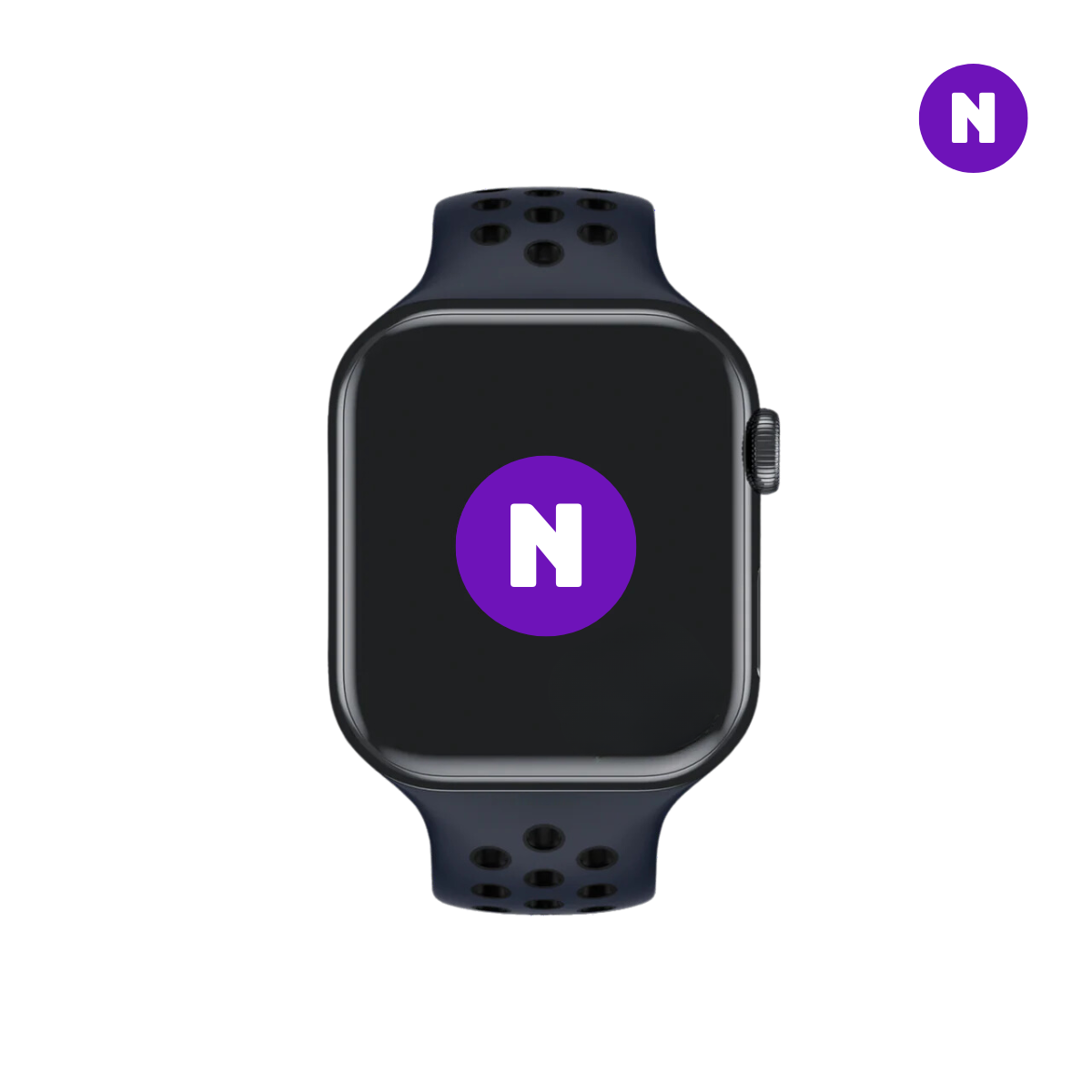 Pulseira 42/44/45/49mm para Apple Watch, Azul Marinho/Preto