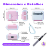 Kit Limpador para Fones e Capa Protetora Airtrek Nerdcase para Galaxy Buds 3, Buds Pro 3, Buds3 FE, Suporte Adaptado, Ro