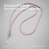 Cordão Universal Nerdcase para Celular, Poliéster, Rosa com Brilho