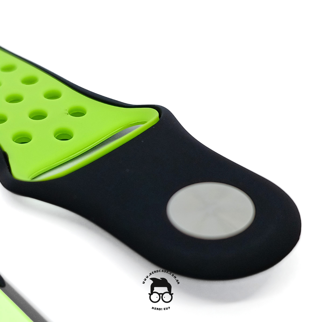 Pulseira 42/44/45/49mm para Apple Watch, Preto/Verde