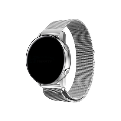 Pulseira 20mm entre Pinos para Samsung Galaxy Watch, Metal, Prata