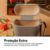 Capa Protetora Nerdcase Compatível com AirPods 4, Silicone Premium, Cinza Escuro
