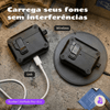 Kit Limpador para Fones e Capa Protetora Bunker Nerdcase para AirPods Pro 1 e 2, Preto
