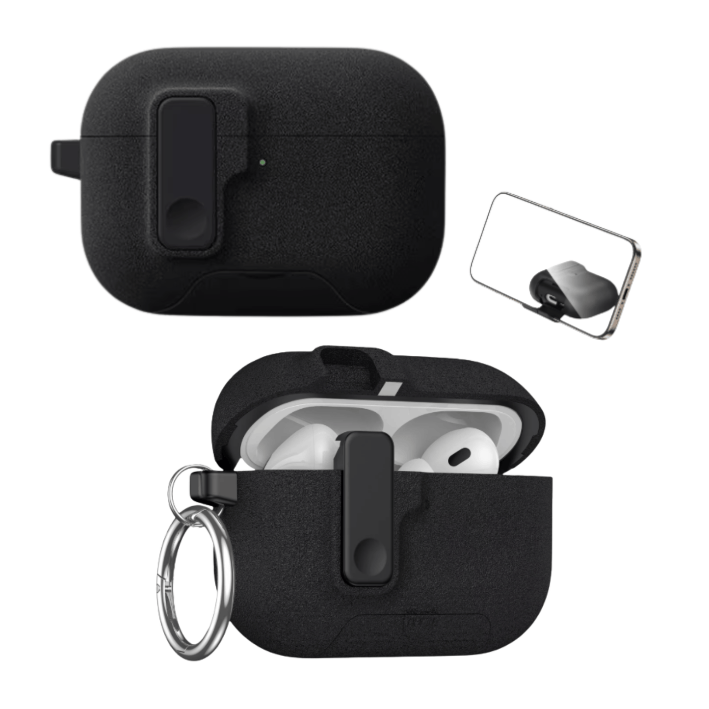 Capa Protetora de Silicone Nerdcase para AirPods Pro 3, Suporte Adaptado, Urban Suede Preto