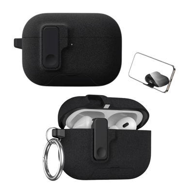 Capa Protetora de Silicone Nerdcase para AirPods Pro 3, Suporte Adaptado, Urban Suede Preto