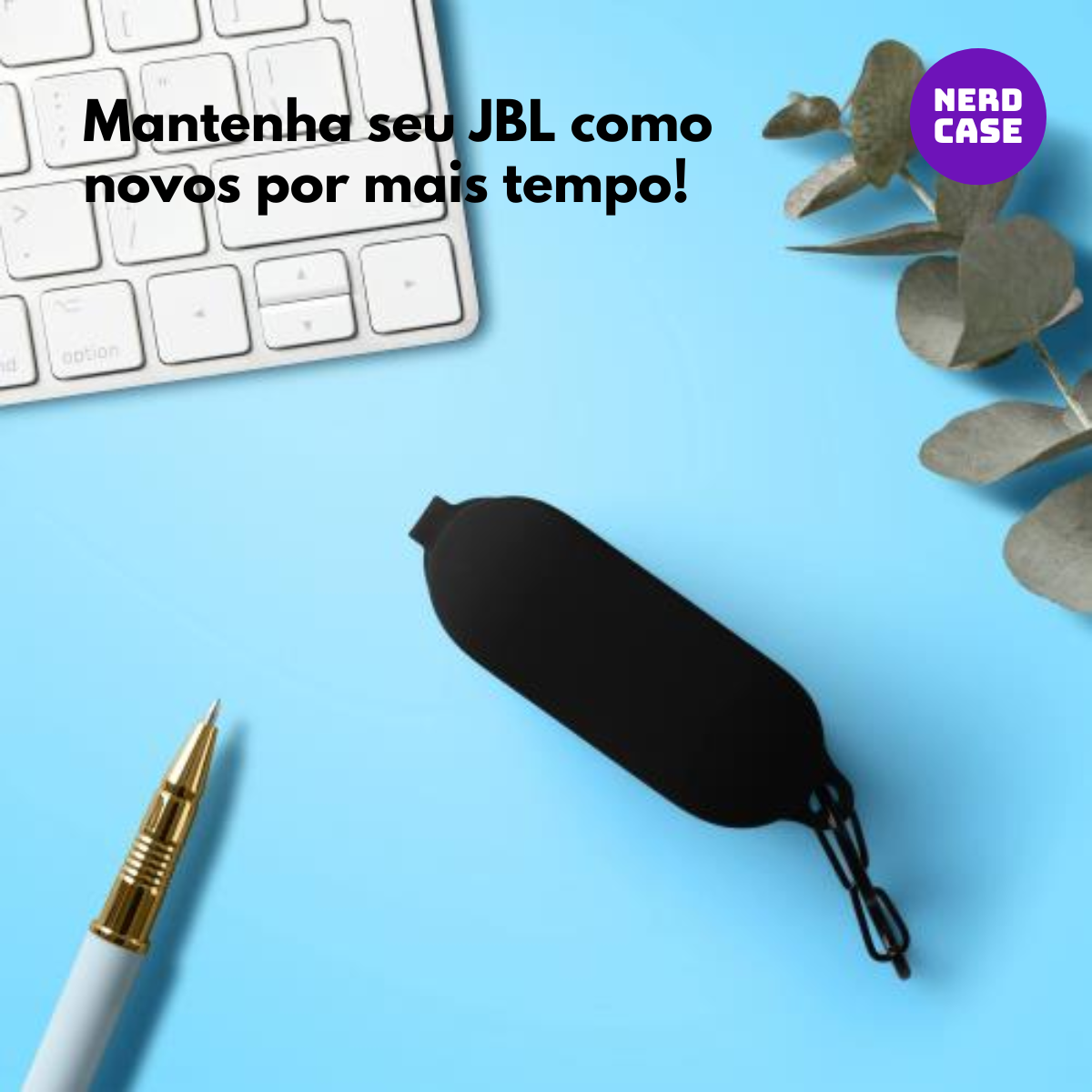 Capa Protetora de Silicone, para JBL Wave 100, Preta