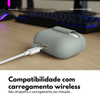 Capa Protetora Nerdcase de Silicone, Compatível com AirPods Pro, Cinza