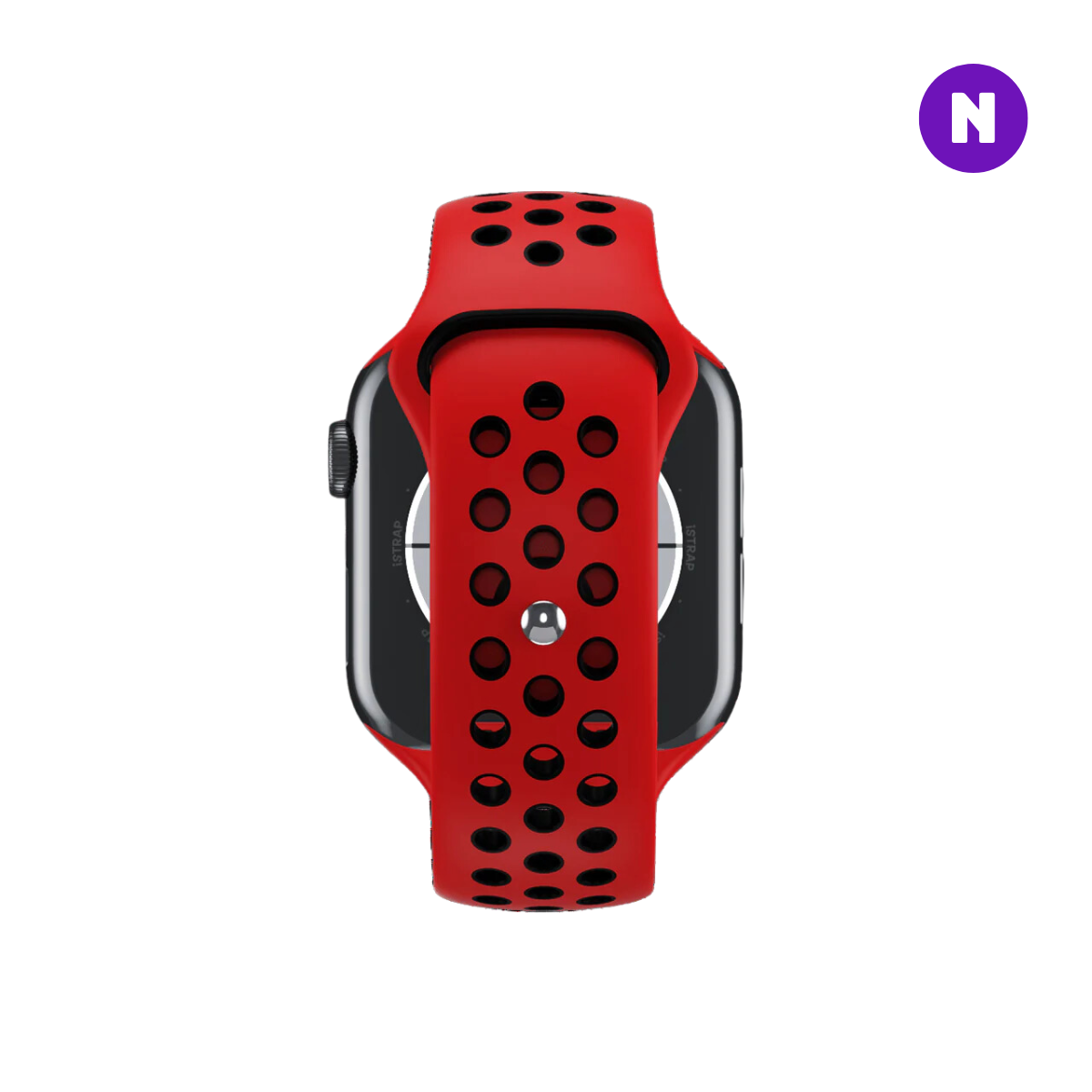 Pulseira 38/40/41mm para Apple Watch, Vermelho/Preto