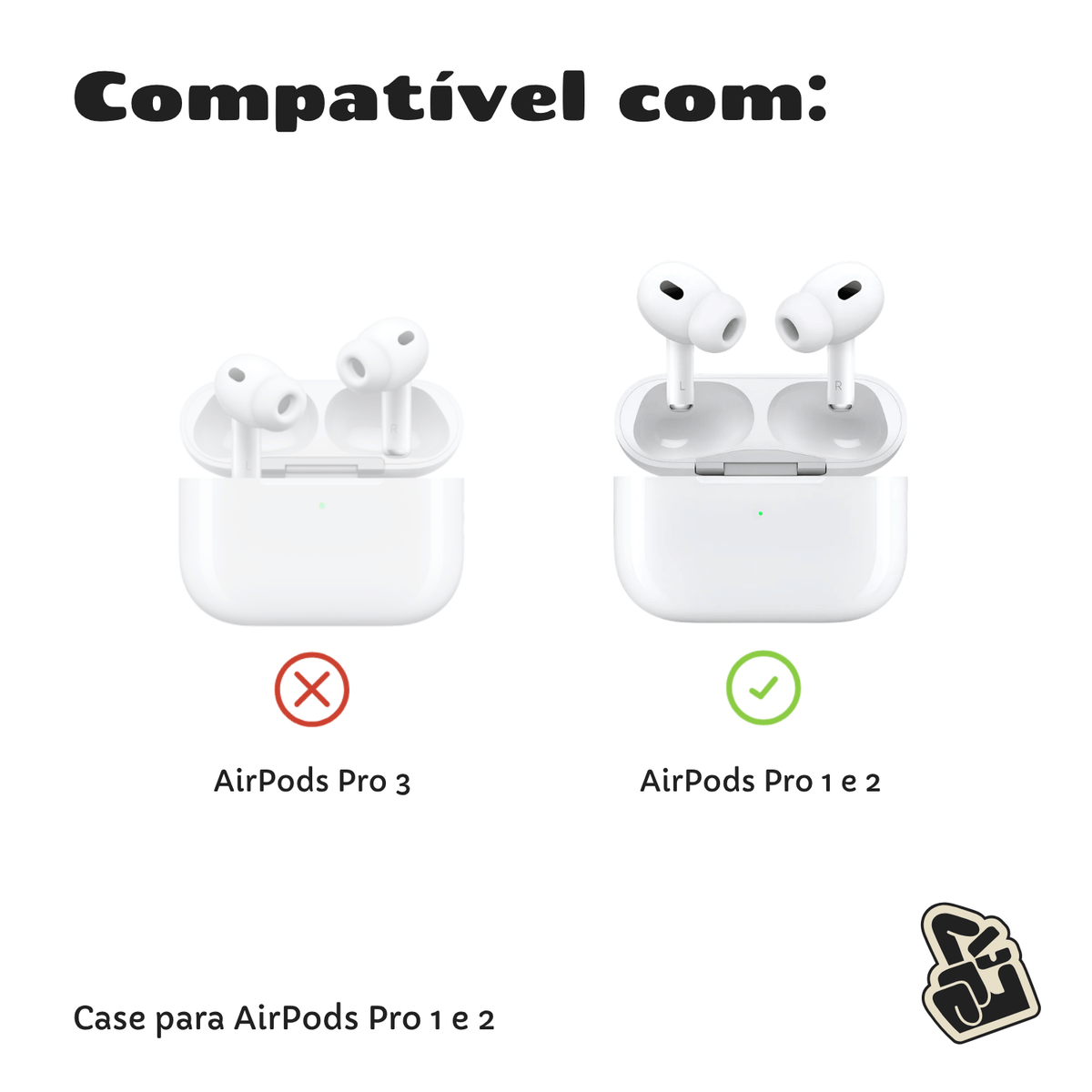Kit Limpador para Fones e Capa Protetora Nerdcase para AirPods Pro 1 e 2, Silicone, Bola de Futebol Americano