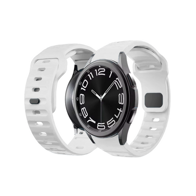 Pulseira 20mm entre Pinos para Samsung Galaxy Watch, Silicone, Branco
