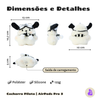 Kit Limpador para Fones e Capa de Pelúcia Nerdcase para AirPods Pro 3, Cachorro Piloto Aviador