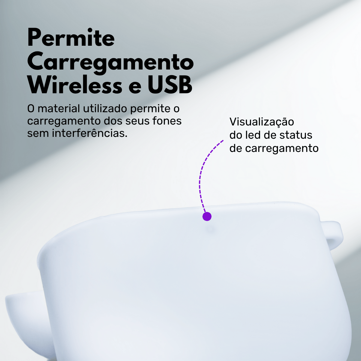 Case Protetora Silicone Premium para AirPods 4 Branca