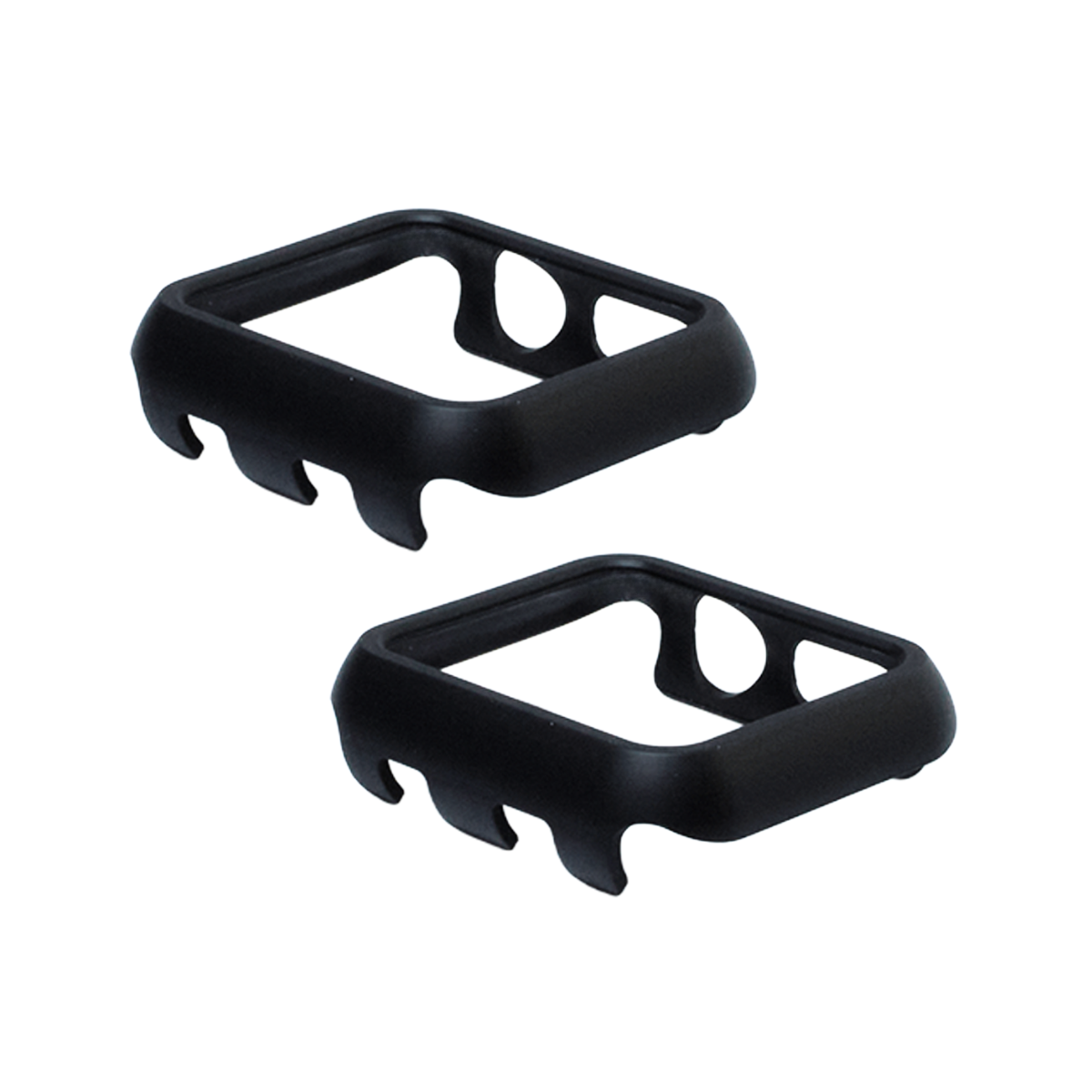 Kit com 2 Capas Moldura Protetora Nerdcase, Compatível com Apple Watch 38mm, Sem Vidro, Preta