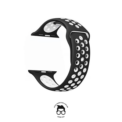 Pulseira 42/44/45/49mm para Apple Watch, Preto/Branco