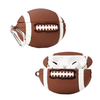Capa Protetora Nerdcase Compatível com AirPods Pro 1 e 2, Silicone, Bola de Futebol Americano