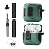Kit Limpador para Fones e Capa Protetora Airtrek Nerdcase para AirPods 4, Suporte Adaptado, Verde Cintilante