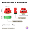 Capa Protetora de Silicone Nerdcase para AirPods Pro 3, Melancia