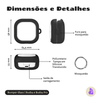 Capa Protetora Glass Nerdcase para Samsung Galaxy Buds 4, Preta e Transparente, Com Suporte Adaptado