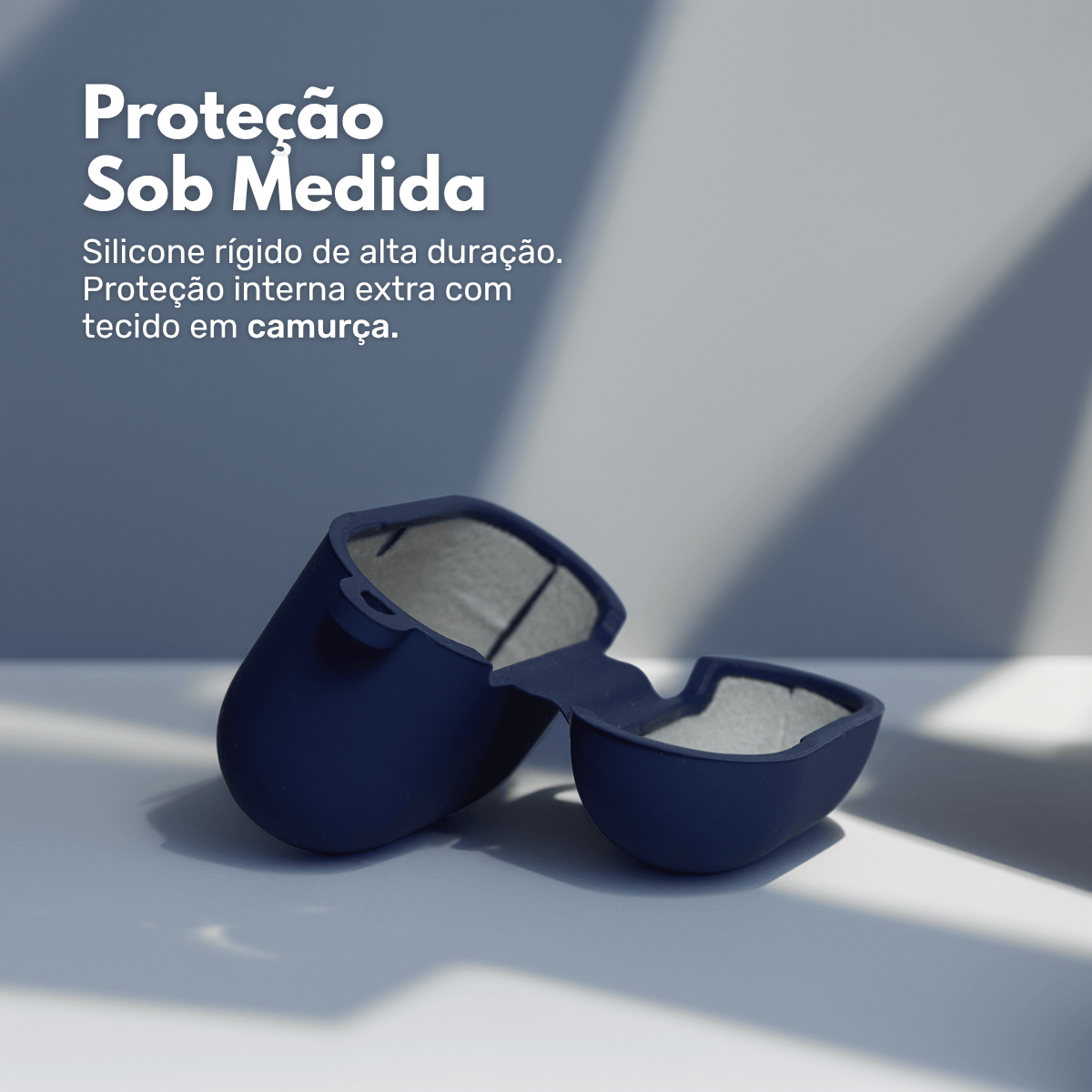 Case Silicone Premium para AirPods 4 Azul Marinho