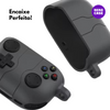 Kit Limpador de Fones e Capa Protetora Nerdcase para AirPods 4, Formato Controle Gamer, Preto, Silicone