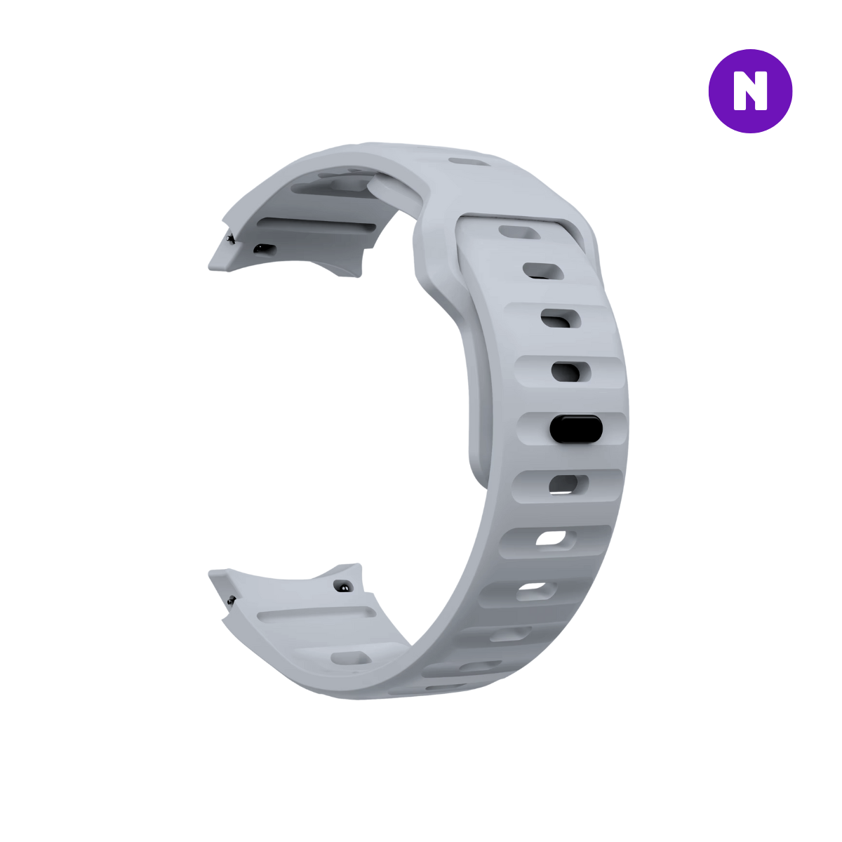 Pulseira 20mm entre Pinos para Samsung Galaxy Watch, Silicone, Cinza