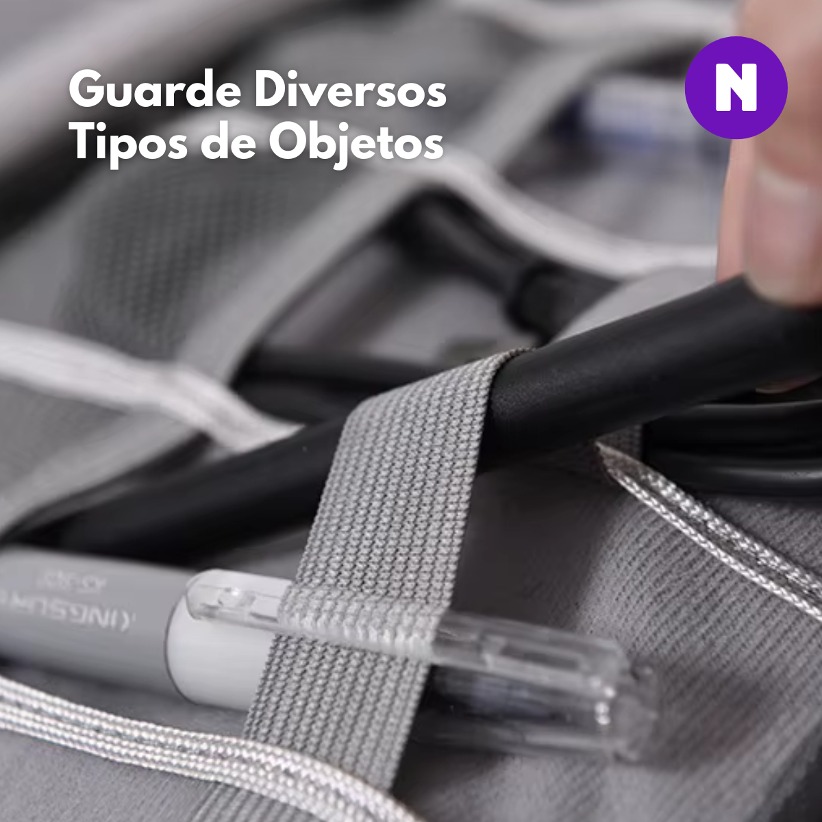 Bolsa Organizadora para Cabos Preta