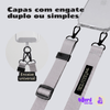 Cordão Faixa Multifuncional Crossbody Axis Nerdcase, Cinza Claro
