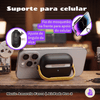 Capa Protetora de Silicone Nerdcase para AirPods Pro 3, Music Preta com detalhe Amarelo
