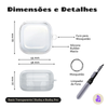 Kit Limpador para Fones e Capa Protetora Nerdcase para Galaxy Buds 4, Silicone, Transparente com Argola