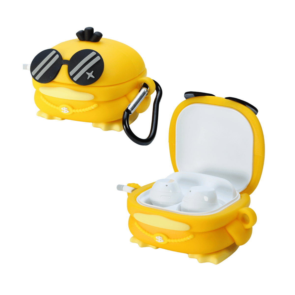 Capa Protetora Nerdcase para Samsung Galaxy Buds 2, Core, FE, Live e Pro, Silicone, Mc Psyduck