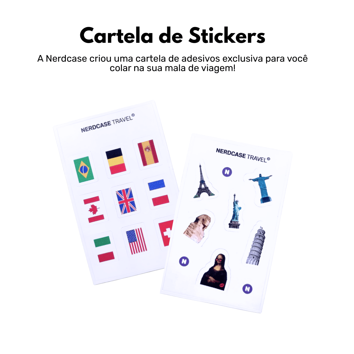 Capa Nerdcase para AirPods 4 e Limpador, Formato Mala de Viagem