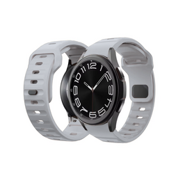 Pulseira 20mm entre Pinos para Samsung Galaxy Watch, Silicone, Cinza