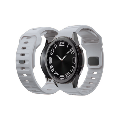 Pulseira 20mm entre Pinos para Samsung Galaxy Watch, Silicone, Cinza