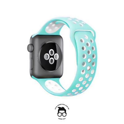Pulseira 38/40/41mm para Apple Watch, Verde Água/Branco