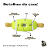 Kit Limpador para Fones e Capa Protetora de Silicone Nerdcase para AirPods Pro 1 e 2, Bola de Tênis