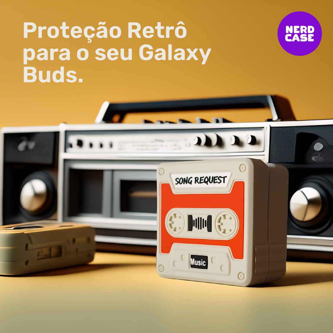 Case Fita Cassete para Buds
