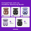 Kit Caneta Limpeza e Capa Protetora Nerdcase Compatível com Samsung Galaxy Buds FE, Buds Core, Buds 2, Pro e Live, Resis