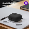 Case de Silicone Preta para Buds 3 e 3 Pro