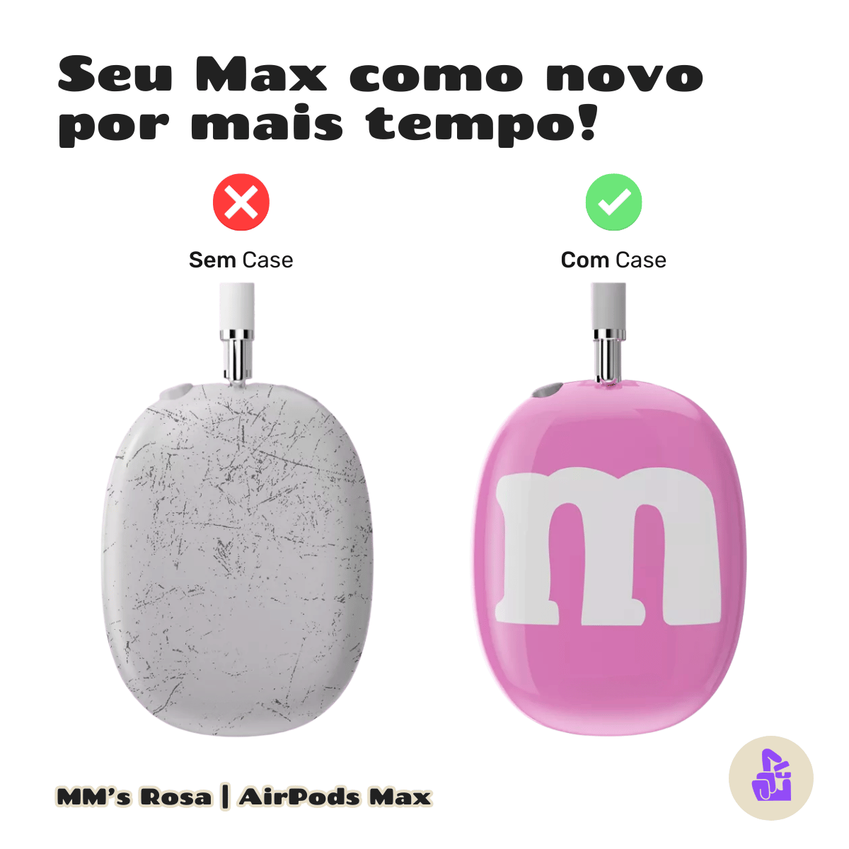 Capa Protetora de Silicone Nerdcase para AirPods Max, Confete MM's