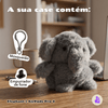 Capa de Pelúcia Nerdcase para AirPods Pro 3, Elefante Cinza