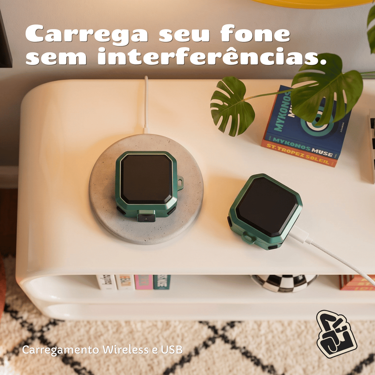Kit Limpador para Fones e Capa Protetora Nerdcase para Galaxy Buds 4, Buds 4 Pro, Silicone Premium Resistente, Verde