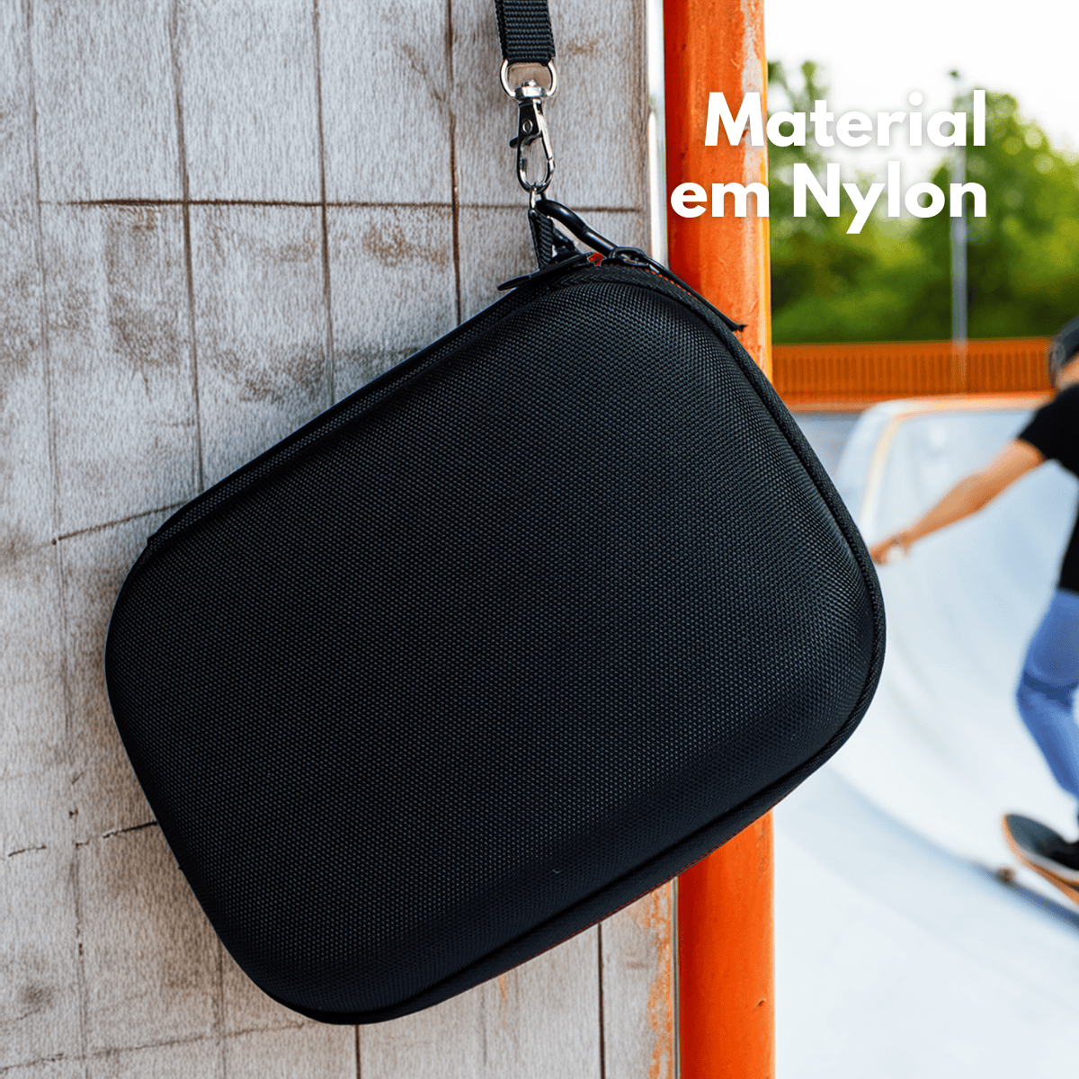 Case Protetora Nerdcase Compatível com JBL Go 2, 3, 4 com Proteção Antichoque, Preto