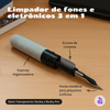 Kit Limpador para Fones e Capa Protetora Nerdcase para Galaxy Buds 4, Silicone, Transparente com Argola